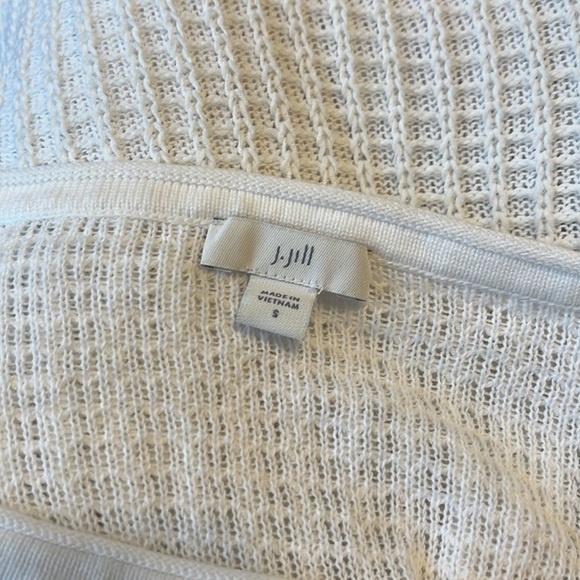 J. Jill White Knit Sweater Size S - Picture 6 of 8